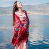 西藏青海云南尼泊尔旅游拍照围巾女复古民族风，刺绣防晒保暖披肩