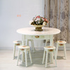 家用小户型北欧风格餐桌椅组合圆型实木，整装餐桌田园风格现代简约