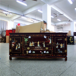扬州漆器具 现代中式新古典 装饰柜电视柜玄关柜落地柜飘窗柜