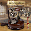 欧式实木仿古老式转盘式拨号电话酒店宾馆，创意复古座式有线电话机