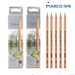 一盒 马可素描铅笔 7001原木绘图铅笔 专业美术绘画铅笔HB-9B