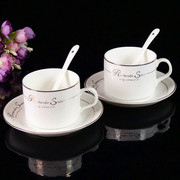 欧式咖啡杯套装骨瓷咖啡杯3件套创意陶瓷咖啡杯碟logo定制