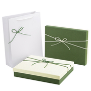 盒空盒子围巾睡衣绿礼盒高级感小众包装盒，生日围巾礼物盒