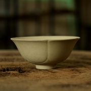 亦紫陶仿古功夫茶具粗陶茶杯，陶瓷手工复古品茗杯中式禅意茶道茶碗