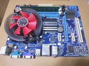 一线品牌技嘉G41主板套装 DDR3三代4G内存 L5410四核CPU 风扇