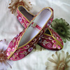 小花园福牌绣花鞋布鞋紫红，平跟单鞋布鞋，格格鞋1-903