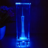 广州塔水晶内雕模型  小蛮腰水晶工艺品摆件纪念 LED灯发光