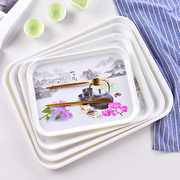 欧式长方形密胺托盘家用水杯托盘，创意茶盘水果盘水壶托盘餐具盘
