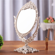 台式化妆镜 欧式复古镜子 双面梳妆镜 超大号便携公主镜