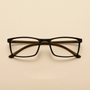 轻盈tr90近视眼镜架，男女潮款方形，眼镜框配防蓝光镜片成品