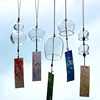 日式和风DIY透明玻璃手工风铃挂饰 创意礼物阳台花园婚庆户外许愿