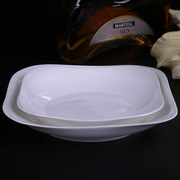 纯白餐具 纯色八角盘金钟碗方碗汤勺可微波餐具 清新简约碗碟勺子