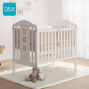 第一站婴儿床秋韵全实木欧式宝宝床环保漆多功能儿童床可接拼大床