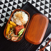 实木饭盒便当盒日式可爱盒子安全环保 出口寿司盒简餐卫生餐盒韩