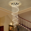欧式楼梯长吊灯别墅灯水晶，吊线灯复式楼客厅螺旋，灯玻璃浪漫装饰灯