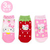 日本sanriohellokitty嬰兒襪子寶寶襪子三對裝，(8-10cm)