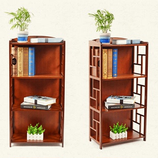楠竹书架置物架落地多功能学生经济多层现代简约儿童书柜家具创意