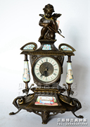 铸铜理石座钟仿古上弦静音台钟钟表古典钟表台式钟表做旧钟表