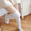 拼接丝袜女春秋长筒连裤袜，白色假高筒过膝薄款假大腿显瘦打底袜子