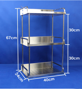 厨房不锈钢置物架落地多层壁挂架子收纳架杂物货架阳台浴室储物架