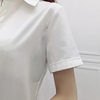 夏装上衣大码学生衬衣修身韩版OL职业白色短袖衬衫女工装简约