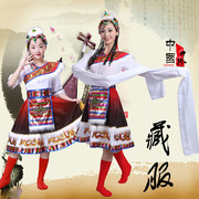 藏族女装舞蹈服饰蒙古舞台表演服装臧族女藏族大摆裙民族服饰