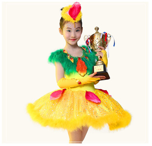 第八届小荷风采快乐的布谷儿童舞蹈演出服五一六一舞蹈服装