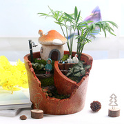创意空中花园多肉苔藓微景观植物龙猫生态瓶DIY室内盆栽卡通花盆