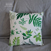 田园ins绿叶清新植物沙发客厅，方形抱枕套靠包套靠枕套装饰不含芯