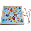批 发早教具幼儿园木制儿童益智玩具双杆磁性小猫钓鱼玩具拼图盘