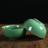 陶瓷碗家用中式米，饭碗创意龙泉青瓷，哥窑4.5英寸冰裂纹餐具小粥碗
