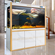 高档鱼缸水族箱中型1.2米1.5米底滤超白玻璃长方形大型客厅，龙鱼缸(龙鱼缸)