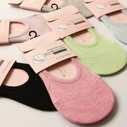 寻光设计日式简约女士，纯棉浅口船袜隐形袜，防滑防掉跟透气舒适