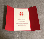 凸版喜帖棉纸印刷高档婚礼请帖欧式韩版邀请函letterpress