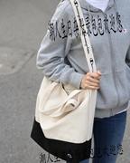 日本杂志潮牌斜跨包学生单肩帆布包女休闲帆布袋百搭购物袋环保袋