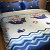 纯棉儿童床上用品四件套全棉男孩，男童卡通床品床单，被套1.2m1.5米