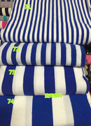 莱卡棉条纹针织面料 T恤/内衣/背心/连衣裙 蓝白条纹针织布料