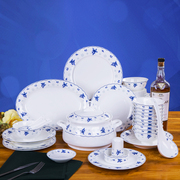 景德镇中式青花骨瓷餐具，家用碗碟碗盘套装组合2856头釉中彩陶瓷