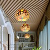 地中海波西米亚LED三头吊灯过道卧室创意书房餐厅单头贝壳小吊灯