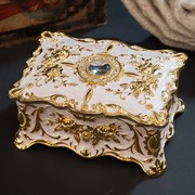 欧式创意公主高档金属戒指小饰品首饰盒收纳盒多层家用装饰