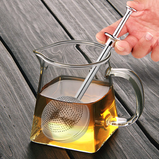 按压式茶包304不锈钢茶球泡，茶器滤茶器，茶道茶具家居实用茶隔茶滤