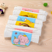 儿童宝宝吸汗巾垫背巾棉纱布加大6层婴儿隔汗巾（3条装）