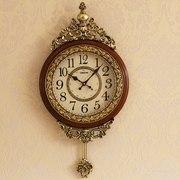 挂钟客厅个性创意时尚中国风美式墙上钟表，大气欧式家用静音石英钟