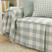 欧式沙发垫沙发套沙发巾布田园四季通用防滑格子沙发套可定制