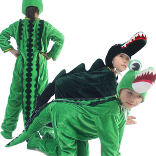 六一节男女儿童舞蹈演出服成人学生短款动物鳄鱼表演服装