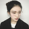 超轻tr90眼镜框女韩版潮复古全透明框男女近视可配度数白色眼睛架