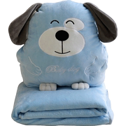 狗暖手午睡枕头汽车抱枕被子两用腰靠枕靠垫空调被毯子三合一捂手