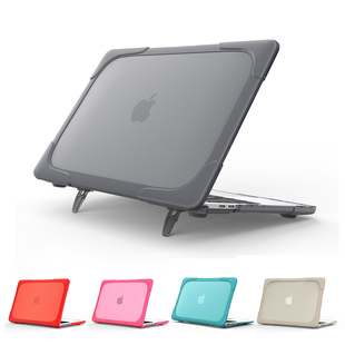 适用Macbook 14寸苹果笔记本mac16电脑保护支架外壳Air13.3防摔壳笔电数码M3/M2 15英寸2023全包带支架保护套