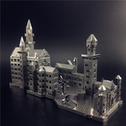 南源3d金属拼图模型德国天鹅堡荷兰风车教堂摩天轮成人玩具益智