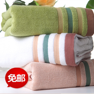 中国结竹纤维彩条加大加厚浴巾，成人婴幼儿童洗澡柔软pd2190